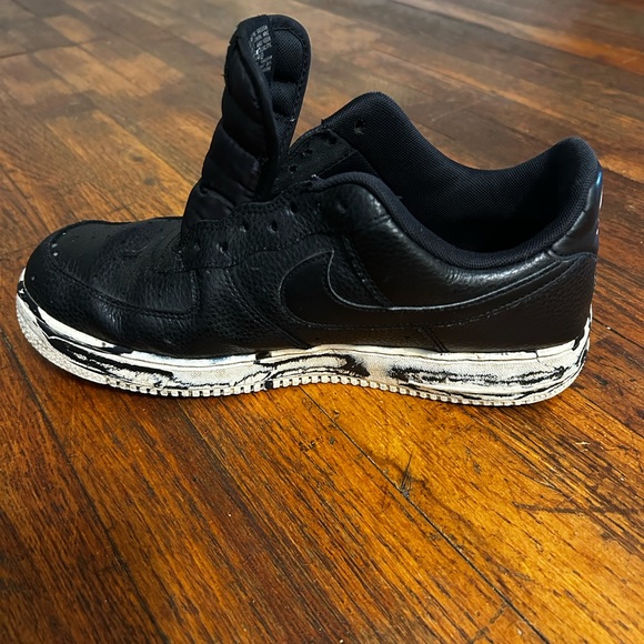 Nike Air Force 1 Low LV8 ‘07 Black Marble Mens Size 9 Retail $163 - Picture 4 of 6